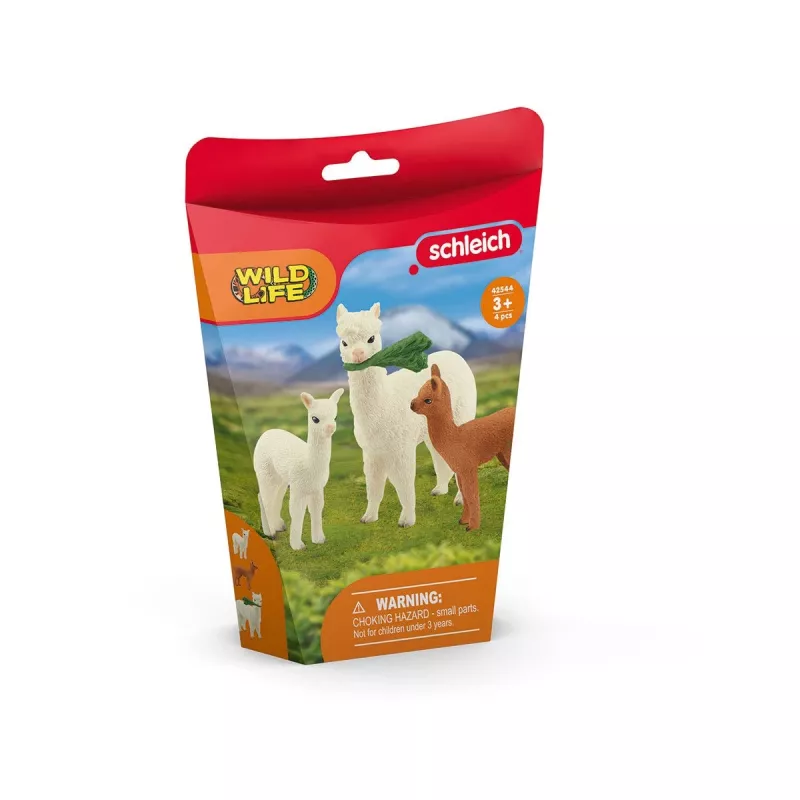 schleich WILD LIFE Alpaca Set, Forest, Wild animals / adventure toys, 3 yr(s), Brown, White