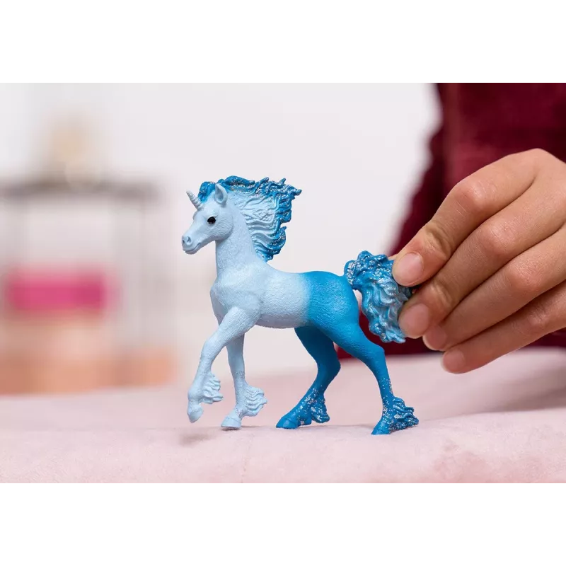 Schleich BAYALA Elementa Water Flames Unicorn Foal figure, blue, for ages 5+