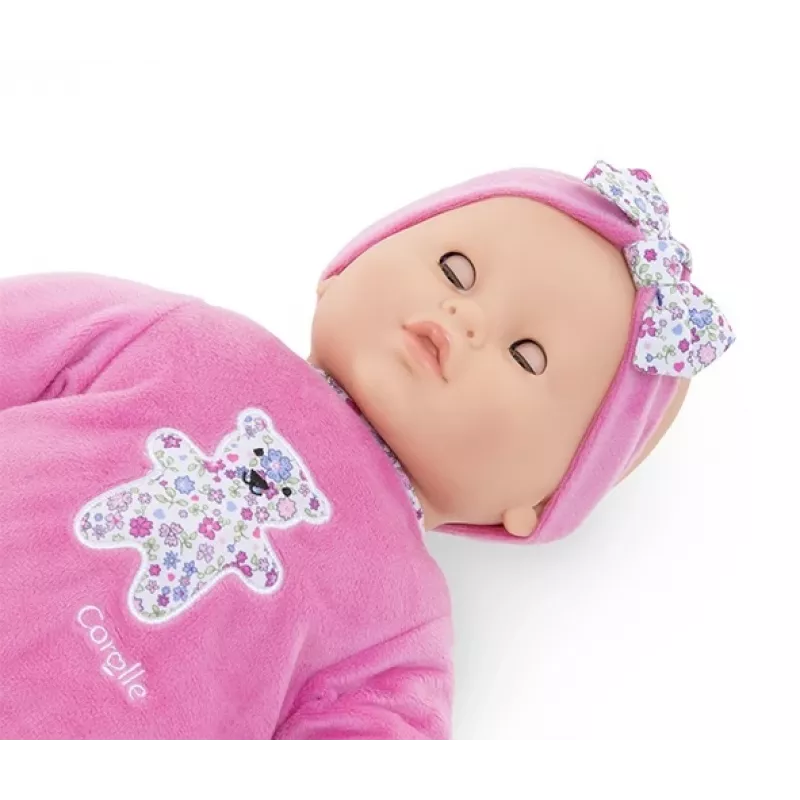 Doll Simba‑Dickie Corolle 9000150050, interactive toddler doll, 42 cm height, AA battery, pink
