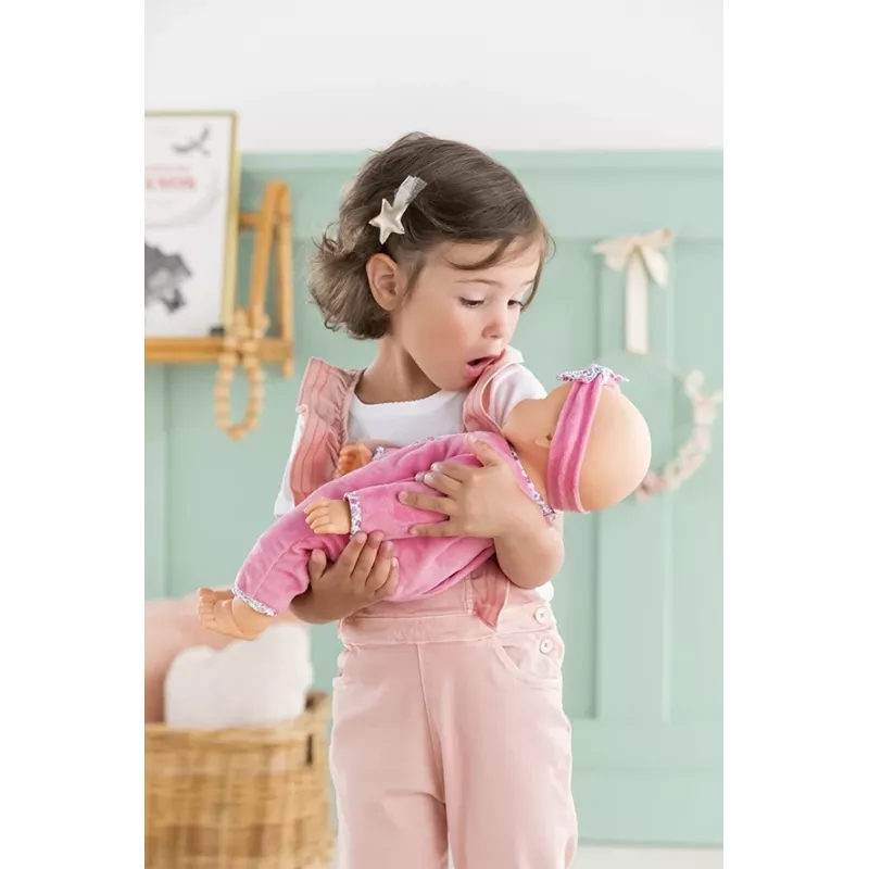 Doll Simba‑Dickie Corolle 9000150050, interactive toddler doll, 42 cm height, AA battery, pink