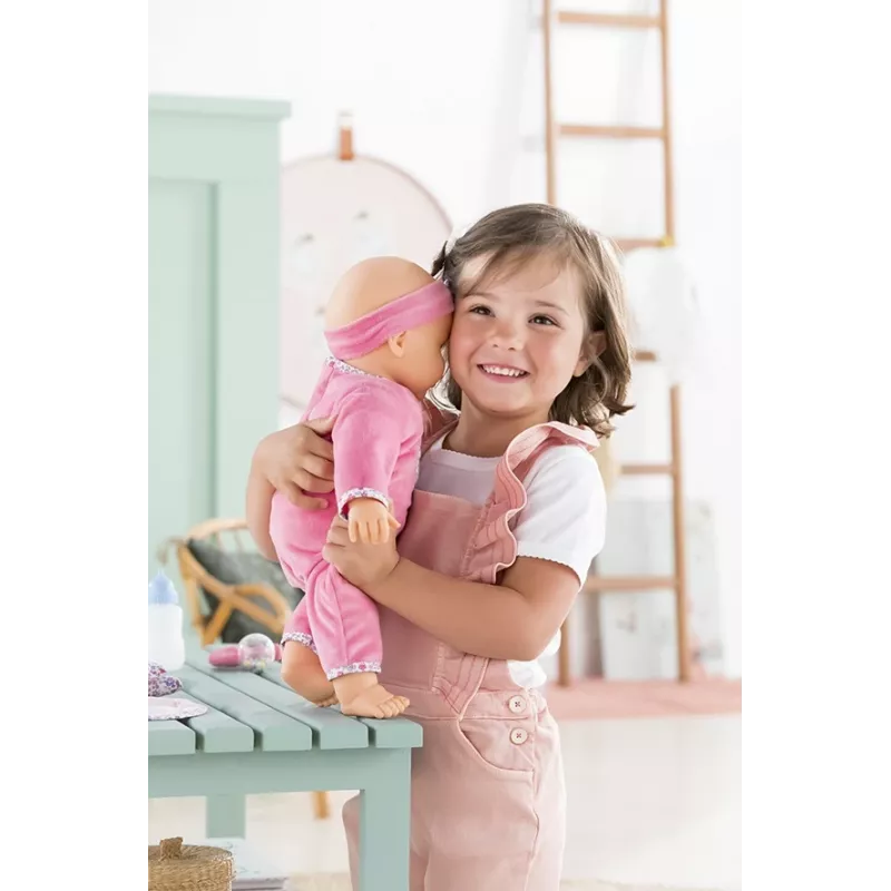 Doll Simba‑Dickie Corolle 9000150050, interactive toddler doll, 42 cm height, AA battery, pink