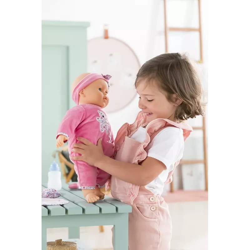 Doll Simba‑Dickie Corolle 9000150050, interactive toddler doll, 42 cm height, AA battery, pink