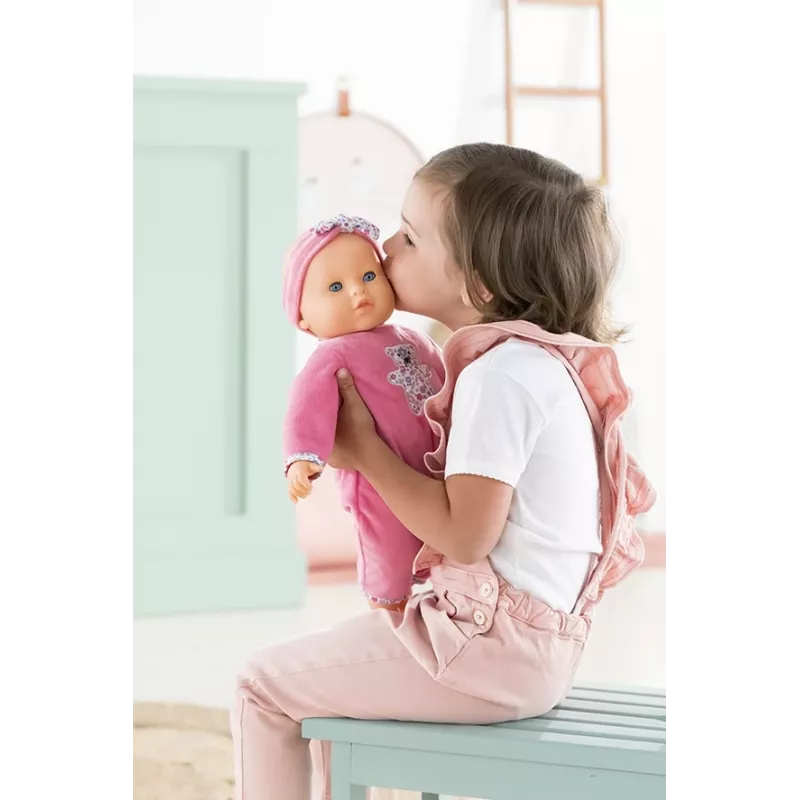 Doll Simba‑Dickie Corolle 9000150050, interactive toddler doll, 42 cm height, AA battery, pink