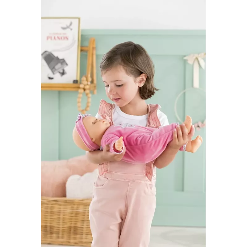 Doll Simba‑Dickie Corolle 9000150050, interactive toddler doll, 42 cm height, AA battery, pink