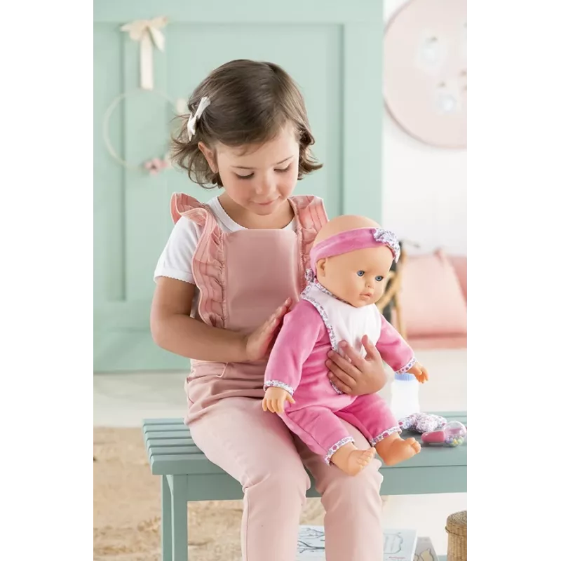 Doll Simba‑Dickie Corolle 9000150050, interactive toddler doll, 42 cm height, AA battery, pink