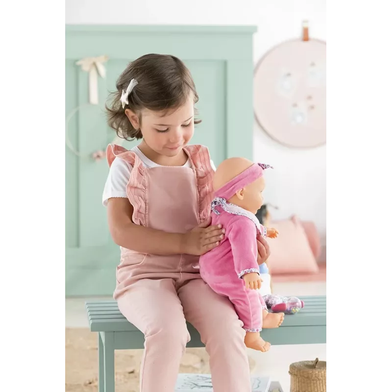 Doll Simba‑Dickie Corolle 9000150050, interactive toddler doll, 42 cm height, AA battery, pink