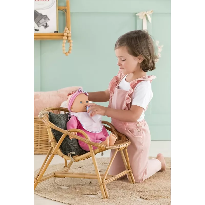 Doll Simba‑Dickie Corolle 9000150050, interactive toddler doll, 42 cm height, AA battery, pink