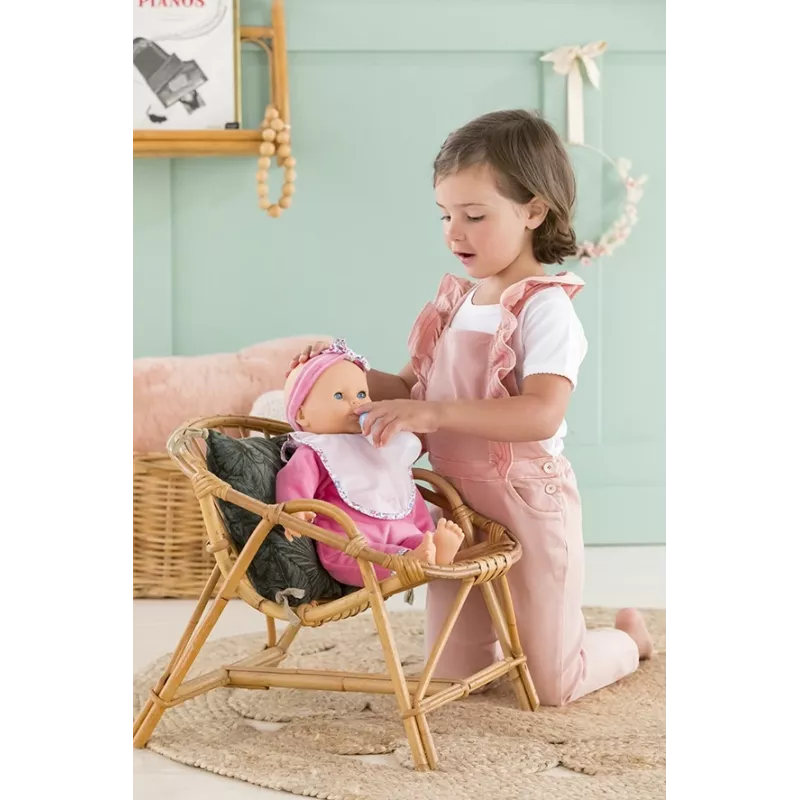 Doll Simba‑Dickie Corolle 9000150050, interactive toddler doll, 42 cm height, AA battery, pink