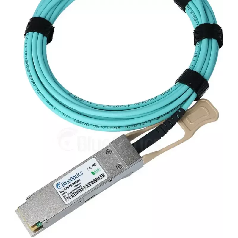 Fibre optic InfiniBand cable BlueOptics QSFP56–QSFP56 15 m orange