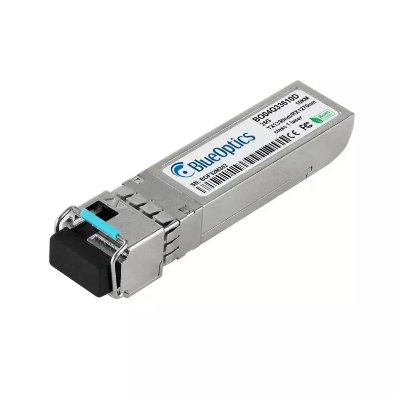 SFP28 BiDi Transceiver BlueOptics BO04Q33610D (S1C96A-BO) — LC-Simplex, 25GBASE-BX-D, Singlemode, TX1330nm/RX1270nm, 10 km, DDM, 0–70°C