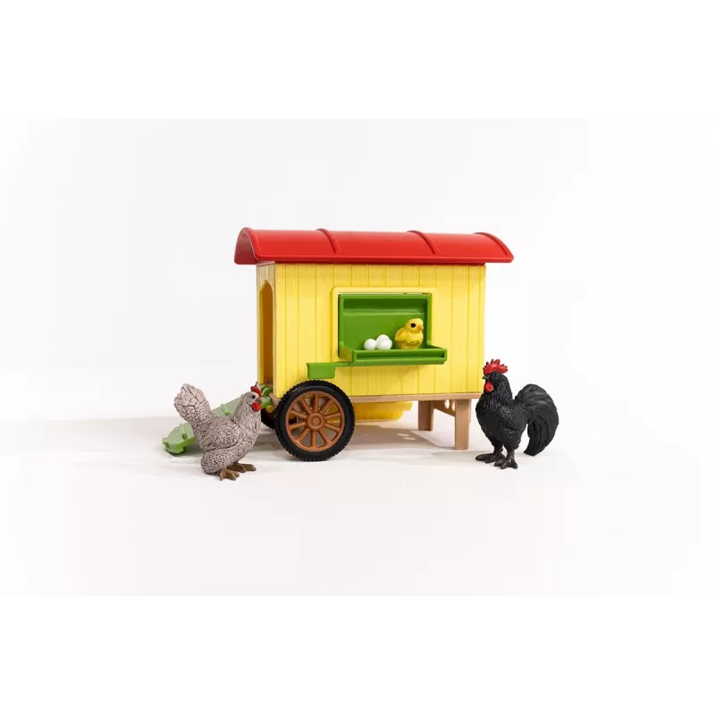 schleich FARM WORLD Mobile Chicken Coop, Farm, Farm, Farm animals / farm toys, 3 yr(s), Multicolour