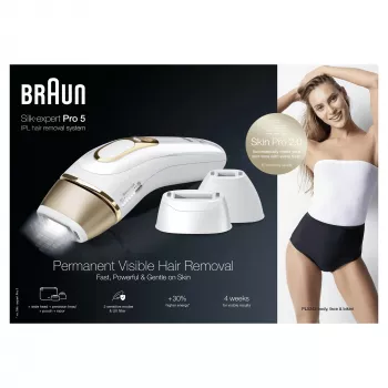 Braun Silk-expert Pro 5 PL5243 Intense pulsed light (IPL) Gold, White