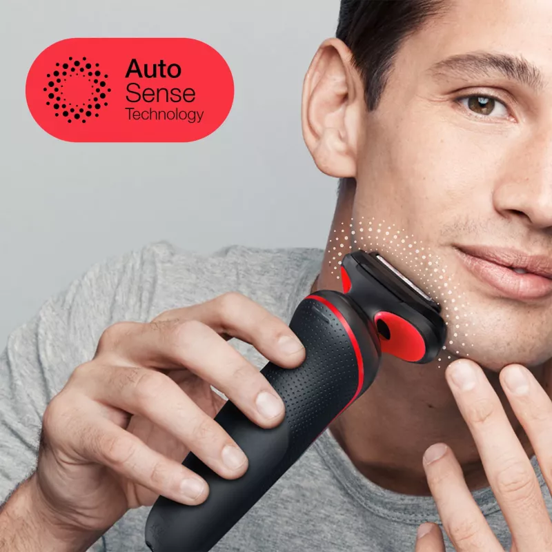 Braun Series 5 51-R1200S men's shaver Foil shaver Trimmer Black, Red
