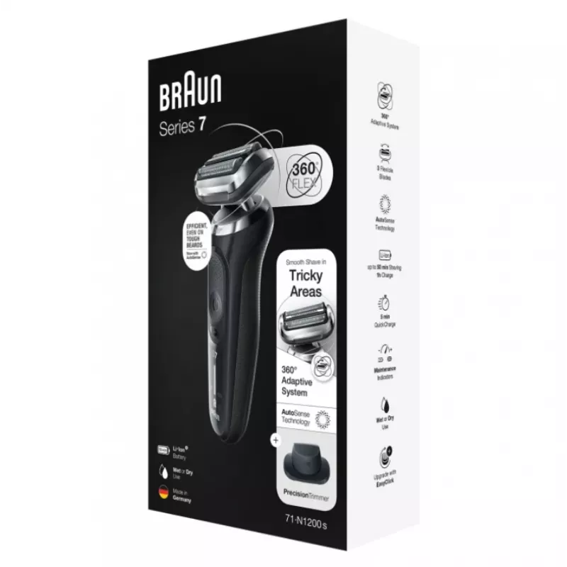 Braun Series 7 71-N1200s Foil shaver Trimmer Stainless steel