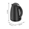 WMF Stelio 0413020072 electric kettle 1.7 L 2400 W Black