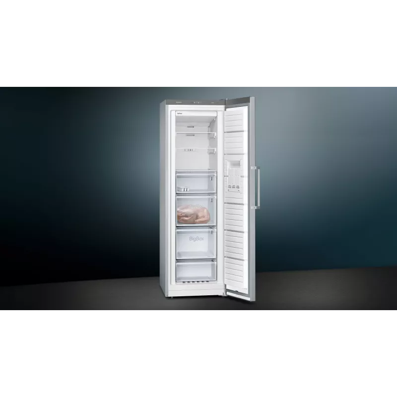 Siemens iQ300 GS36NVIEP freezer Upright freezer Freestanding 242 L Stainless steel