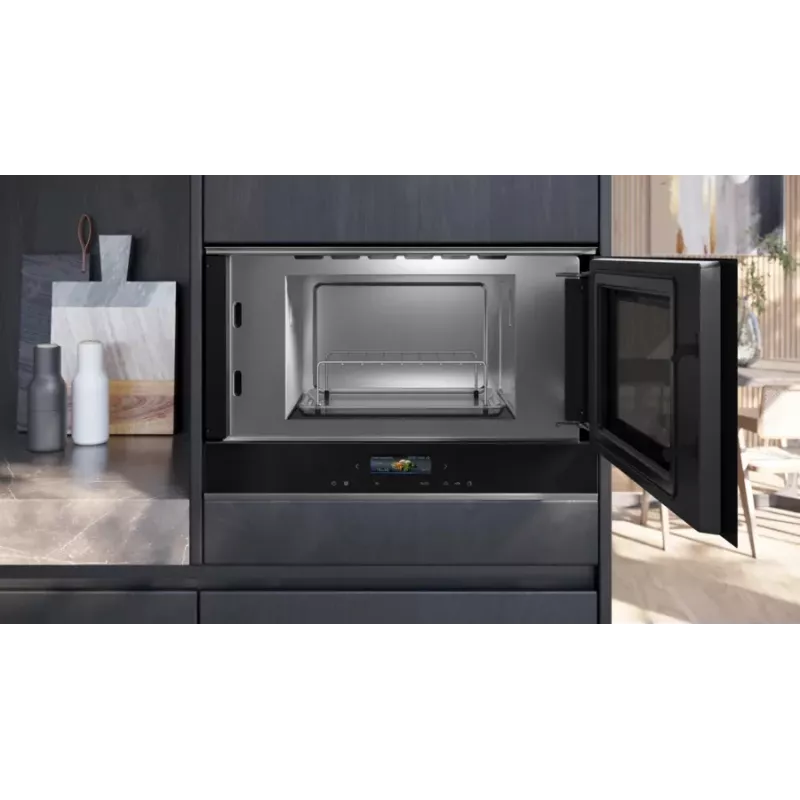 Siemens iQ700 BE732R1B1 microwave Black Combination microwave Built-in 21 L 900 W