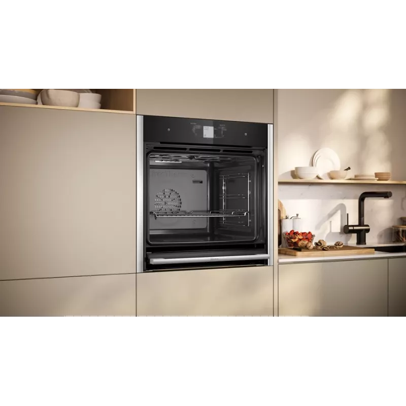 Neff N 90 B64FT33N0 oven 71 L Black, Stainless steel