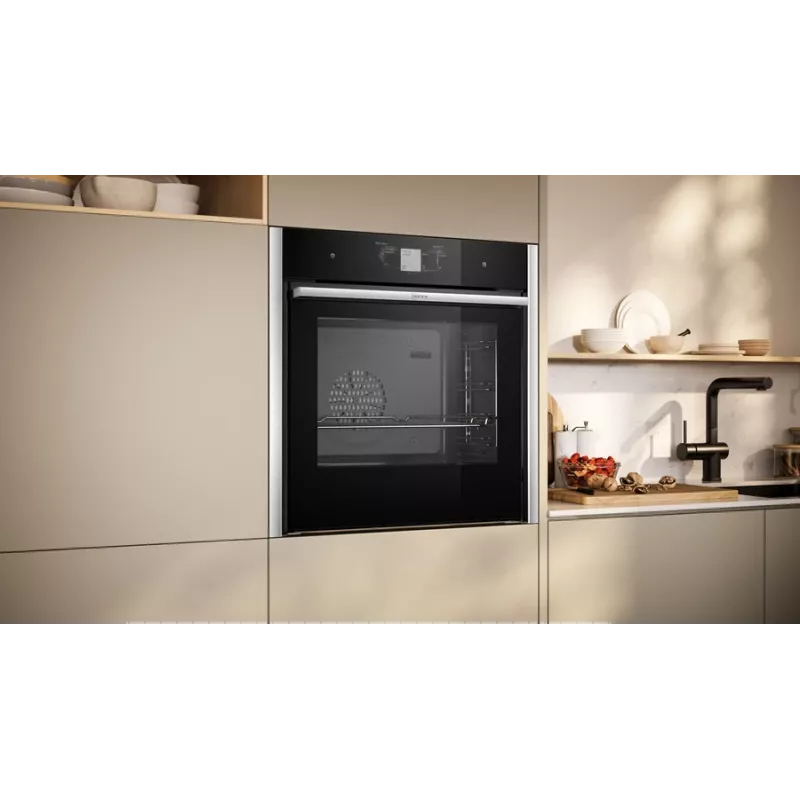 Neff N 90 B64FT33N0 oven 71 L Black, Stainless steel