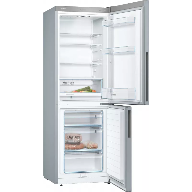 Bosch Serie 4 KGV332LEA fridge-freezer Freestanding 289 L Stainless steel