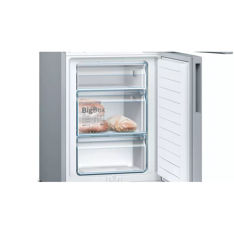 Bosch Serie 4 KGV332LEA fridge-freezer Freestanding 289 L Stainless steel