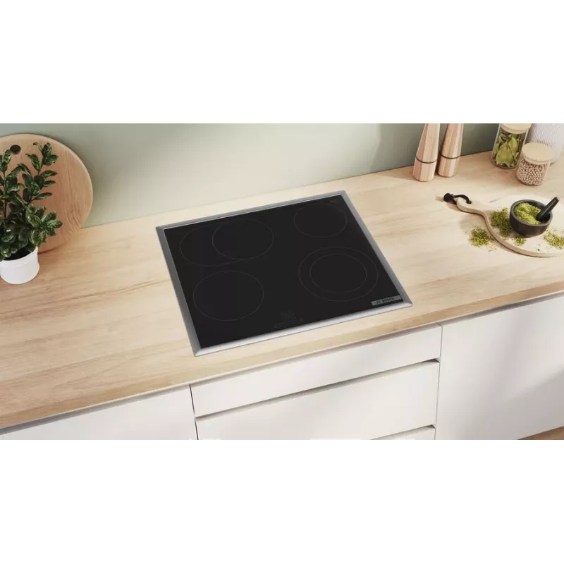 Bosch Serie 4 PKN645BA2E hob Black Built-in 60 cm Ceramic hob 4 zone(s)