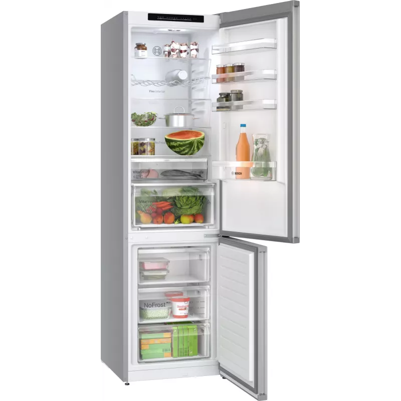 Bosch Serie 4 KGN392LAG fridge-freezer Freestanding 363 L Metallic