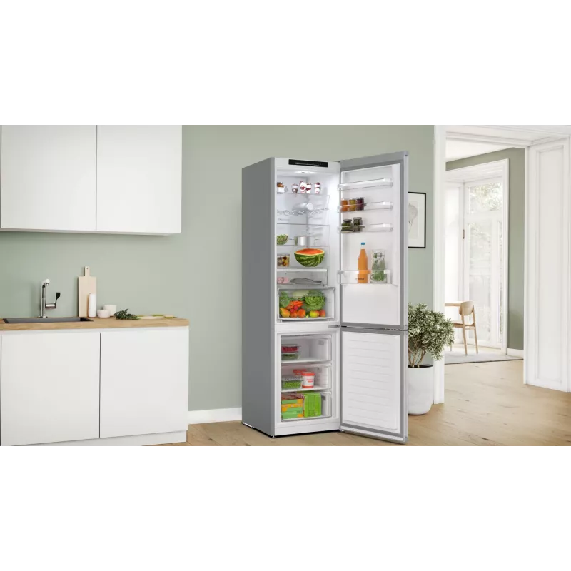 Bosch Serie 4 KGN392LAG fridge-freezer Freestanding 363 L Metallic