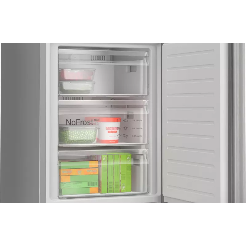 Bosch Serie 4 KGN392LAG fridge-freezer Freestanding 363 L Metallic