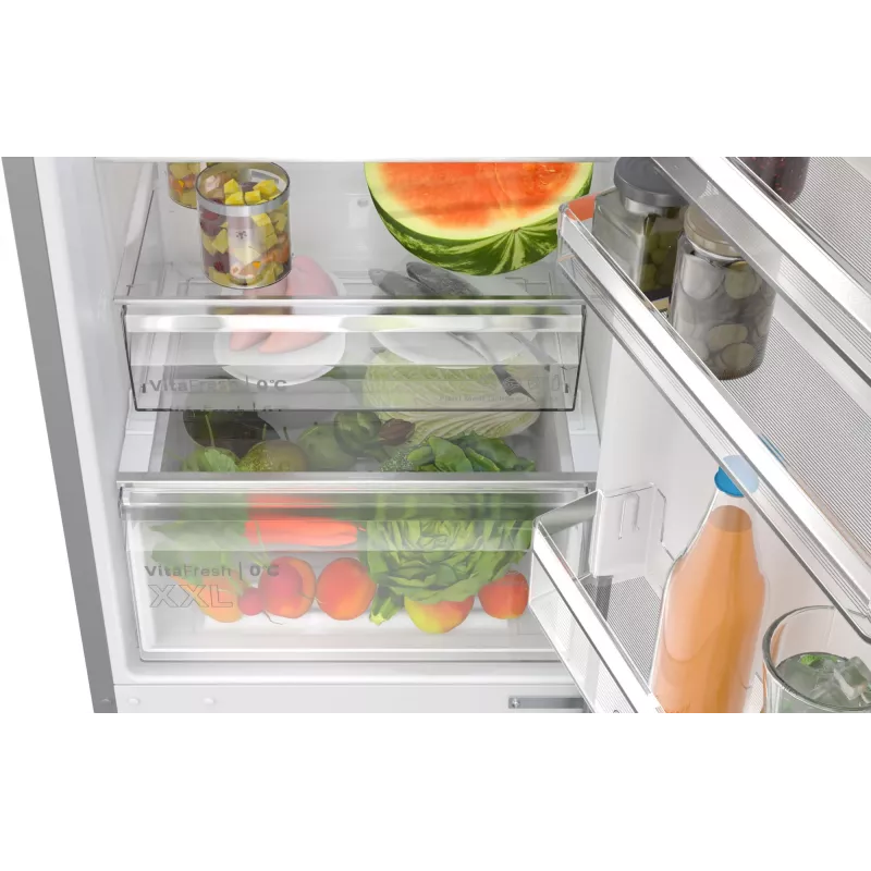 Bosch Serie 4 KGN392LAG fridge-freezer Freestanding 363 L Metallic