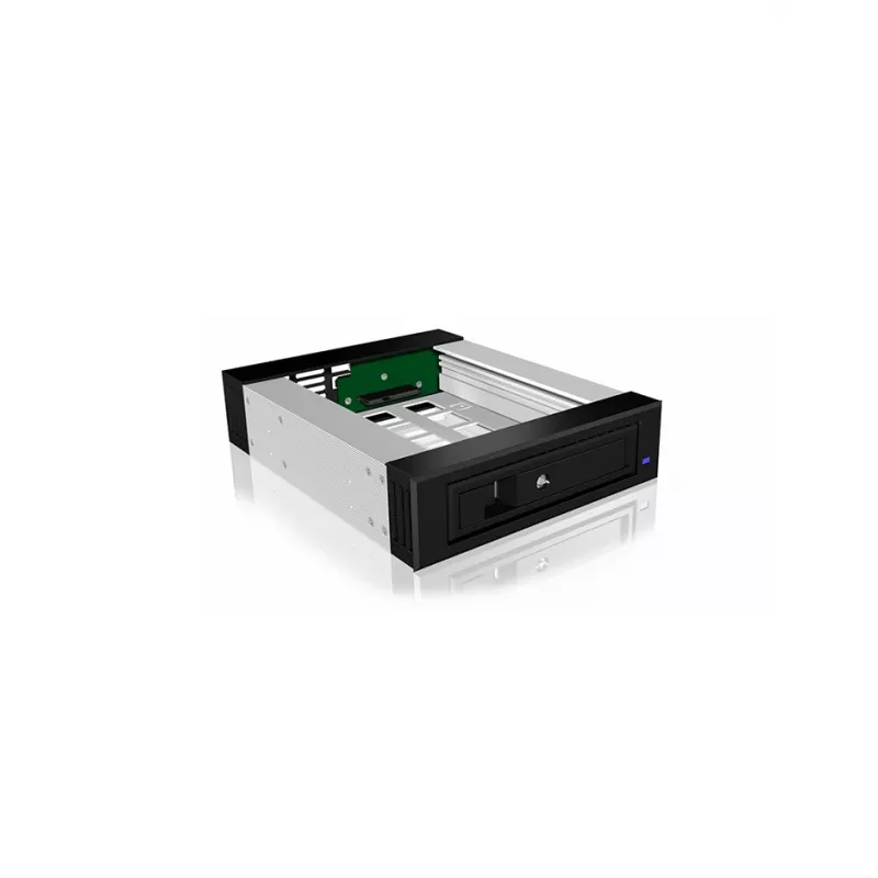 ICY BOX Carrier IB-129SSK-B HDD enclosure Aluminium, Black 2.5/3.5 inch