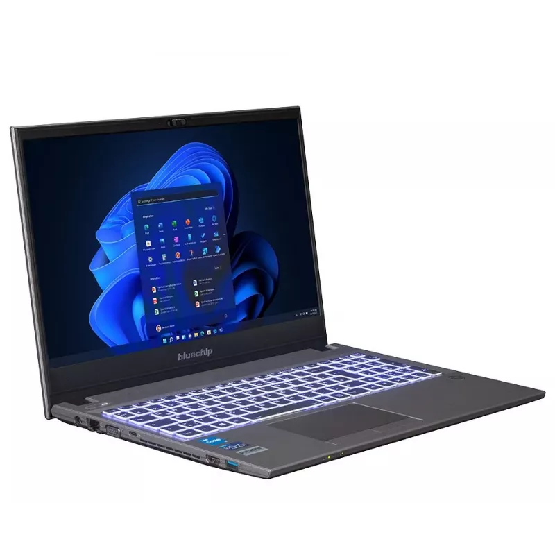 bluechip TRAVELline L15W17 Intel® Core™ i5-1335U Prozessor / bis zu 4.60 GHz, Windows 11 Pro, 15,6 inch non-glare IPS Panel, 1920 x 1080, 16 GB DDR4, 500 GB NVMe SSD, WLAN 802.11 ax, Bluetooth 5.3, Gigabit Ethernet, Intel® Iris® Xe Grafik, DVD±RW, Militärstandard MIL-STD 810G