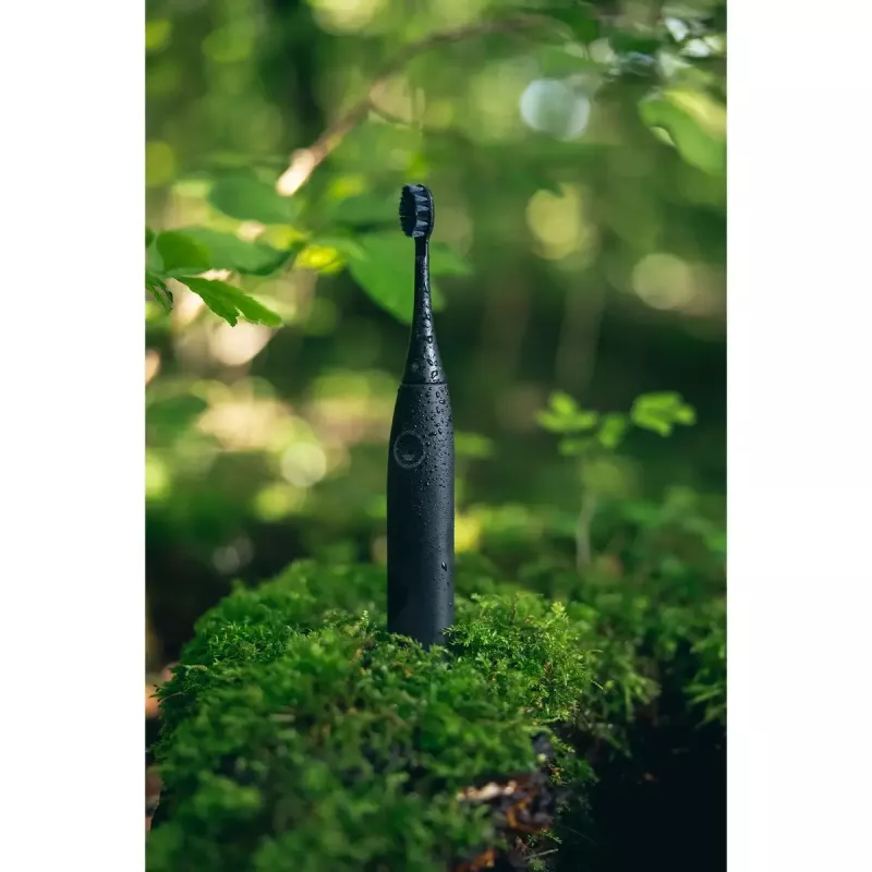 Electric Toothbrush Happybrush ECO VIBE 3 Starter Kit All Black + 4 Refills
