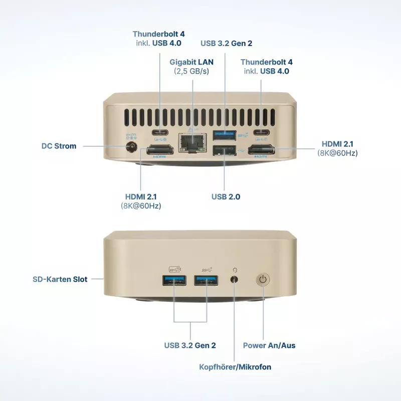 Mini PC FutureNUC Lux NUC 13i5HL – Intel Core i5-13420H, 16 GB DDR4, 512 GB SSD, Intel Iris Xe, Windows 11 Pro, Gold