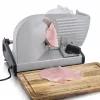Electric food slicer HEINRICH'S HMA 8704 — compact metal housing, 200 W, 1–15 mm slice thickness, Ø stainless steel blade