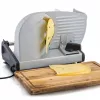 Electric food slicer HEINRICH'S HMA 8704 — compact metal housing, 200 W, 1–15 mm slice thickness, Ø stainless steel blade