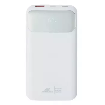 Portable power bank Rivacase VA2211WH — 10000 mAh, PD 3.0, QC 3.0, 1x USB-A + 2x USB-C, 22.5 W output