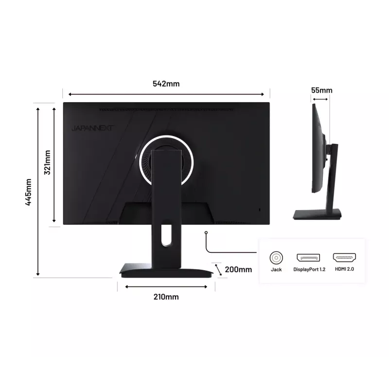 JAPANNEXT JN-I238FHD200F computer monitor 60.5 cm (23.8 inch) 1920 x 1080 pixels Full HD LCD Black