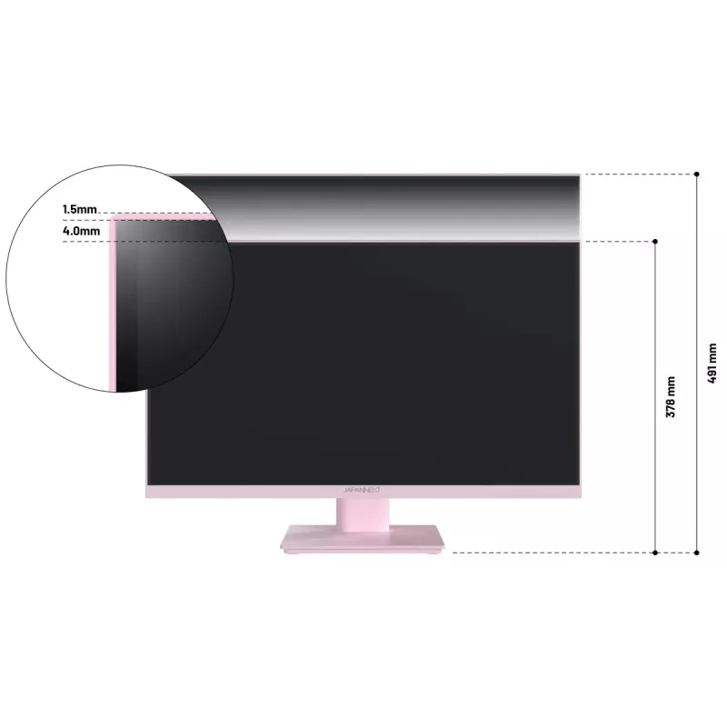 JAPANNEXT JN-I238FHD120F-HSP-PK computer monitor 60.5 cm (23.8 inch) 1920 x 1080 pixels Full HD LCD Pink