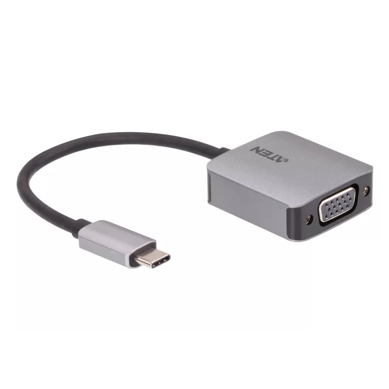 ATEN USB-C to VGA Adapter, USB Type-C, VGA (D-Sub), Male, Female, Straight, Straight