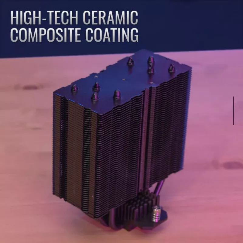 Air cooler AEROCOOL Rime 4 120 mm hydraulic bearing fan, 4 heat pipes, TDP 230 W, black