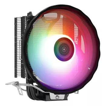 Air cooler AEROCOOL Rave 3 FRGB 120 mm Black White — 4 heat pipes, ARGB, Hydraulic bearing, 1800 RPM