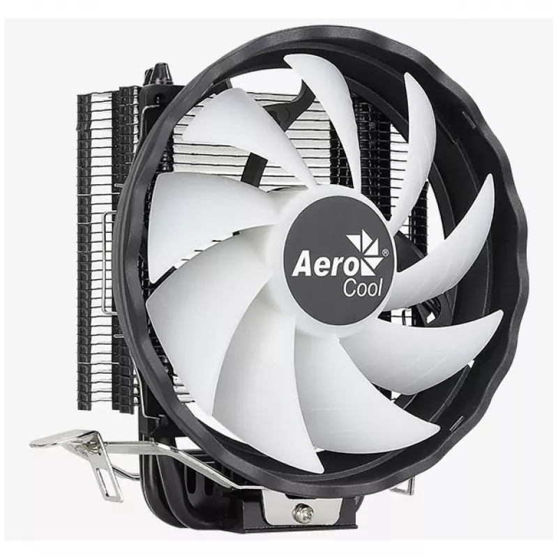Air cooler AEROCOOL Rave 3 FRGB 120 mm Black White — 4 heat pipes, ARGB, Hydraulic bearing, 1800 RPM