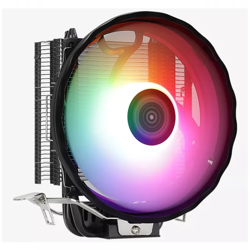 Air cooler AEROCOOL Rave 3 FRGB 120 mm Black White — 4 heat pipes, ARGB, Hydraulic bearing, 1800 RPM