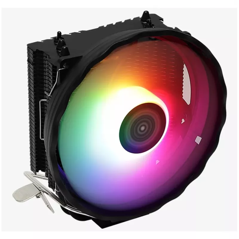 Air cooler AEROCOOL Rave 3 FRGB 120 mm Black White — 4 heat pipes, ARGB, Hydraulic bearing, 1800 RPM