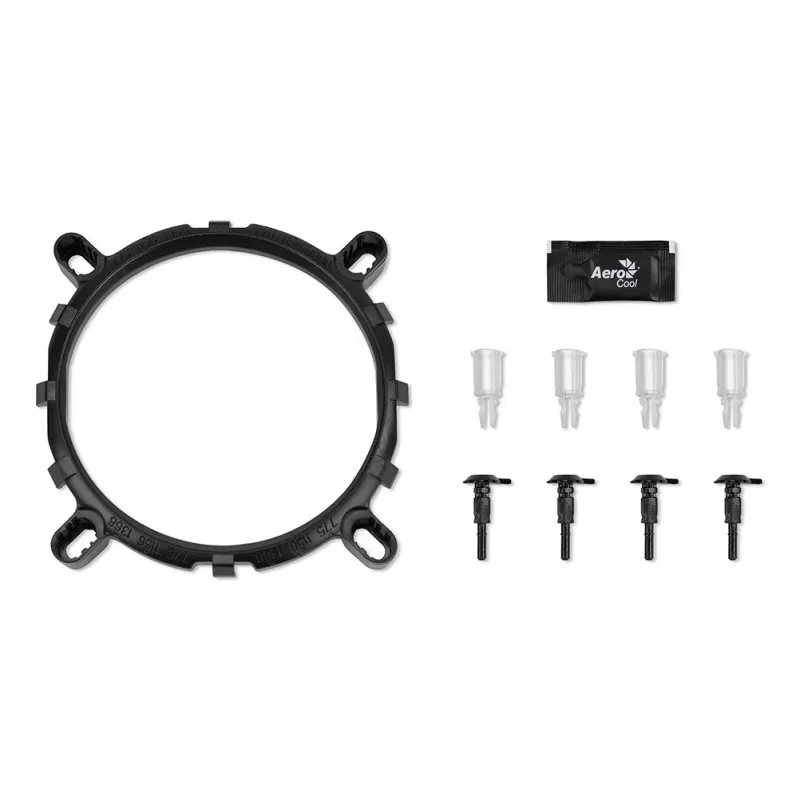 Air cooler AEROCOOL Rave 3 FRGB 120 mm Black White — 4 heat pipes, ARGB, Hydraulic bearing, 1800 RPM
