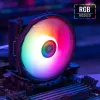 Air cooler AEROCOOL Rave 3 FRGB 120 mm Black White — 4 heat pipes, ARGB, Hydraulic bearing, 1800 RPM