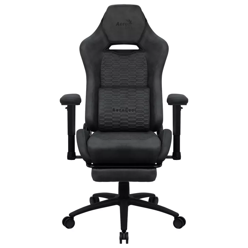 Universal gaming chair AEROCOOL ROYALSLATEGR — padded seat, grey, steel frame, max user weight 150 kg
