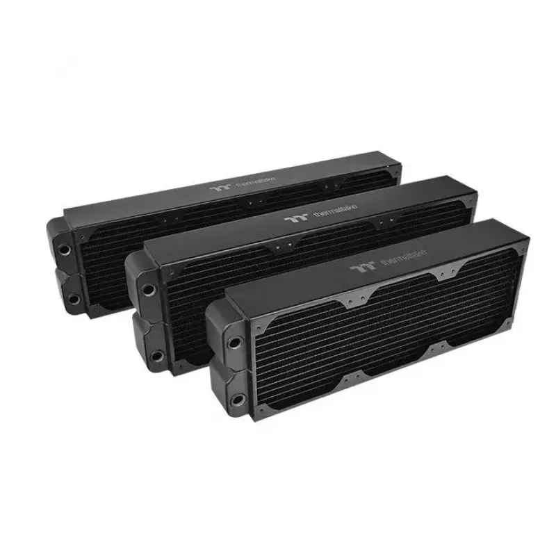 Radiator block THERMALTAKE CL360 — copper, 405×132×64 mm, 1/4 inch thread, 1.66 kg, black