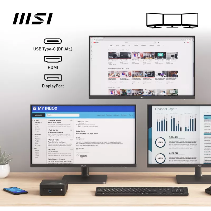 MSI Cubi N ADL-006DE Intel® N N200 4 GB DDR4-SDRAM 128 GB SSD Windows 11 Pro Mini PC Black